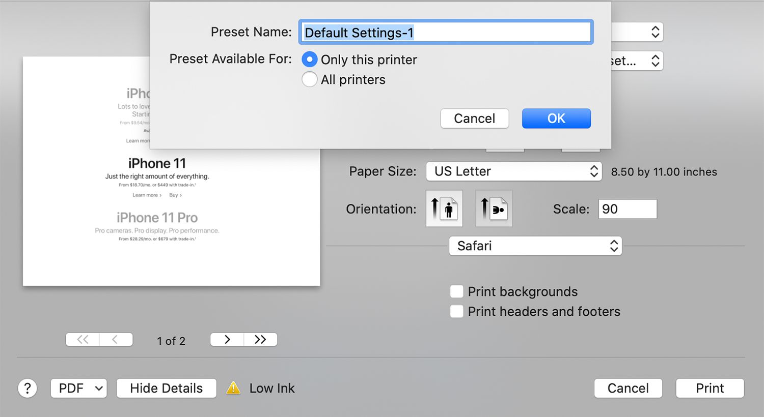 select multiple google files for printing on mac